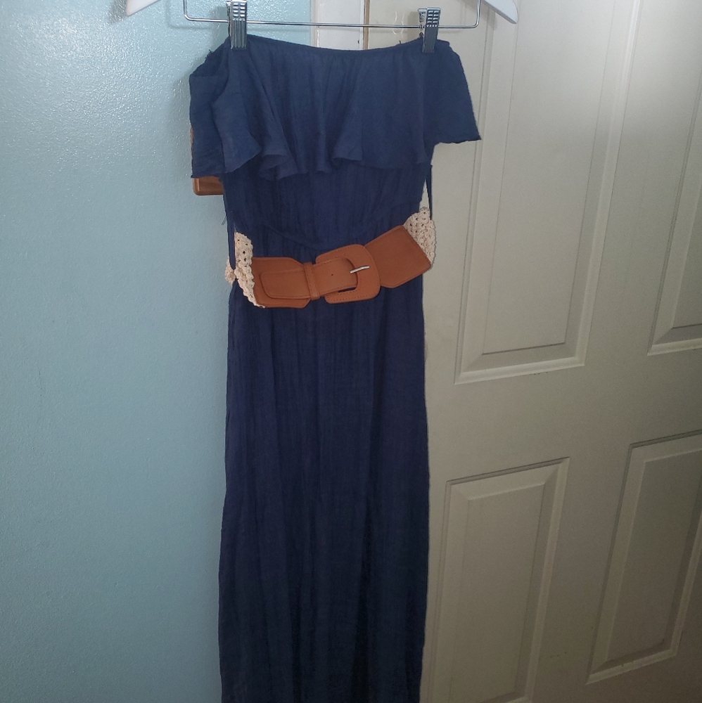 Long Blue Summer dress